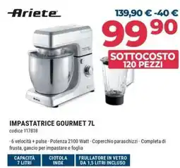 Sinergy Ariete IMPASTATRICE GOURMET 7L offerta