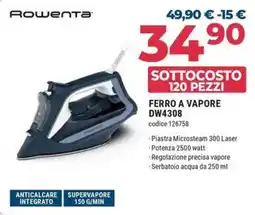 Sinergy Rowenta FERRO A VAPORE DW4308 offerta