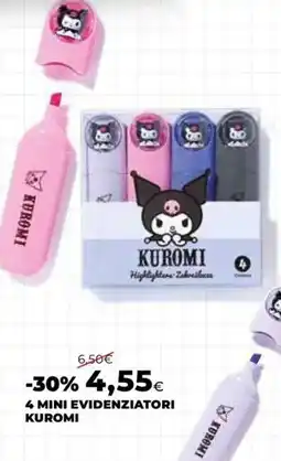 Extracoop 4 mini evidenziatori kuromi offerta