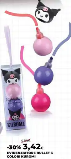 Extracoop Evidenziatore bullet 3 colori kuromi offerta