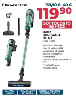 Sinergy Rowenta SCOPA RICARICABILE RH1833 offerta
