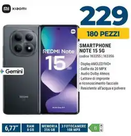 Sinergy xiaomi SMARTPHONE NOTE 15 5G offerta