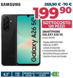 Sinergy SAMSUNG SMARTPHONE GALAXY A26 5G offerta