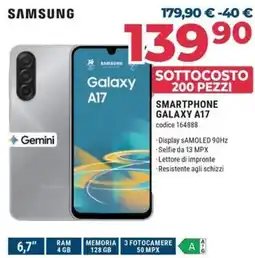 Sinergy SAMSUNG SMARTPHONE GALAXY A17 offerta