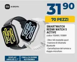 Sinergy xiaomi SMARTWATCH REDMI WATCH 5 ACTIVE offerta
