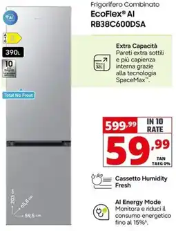 Comet SAMSUNG Frigorifero Combinato EcoFlex Al RB38C600DSA offerta
