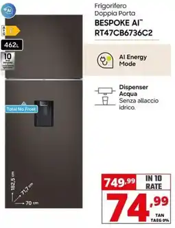 Comet SAMSUNG Frigorifero Doppia Porta BESPOKE AI RT47CB6736C2 offerta