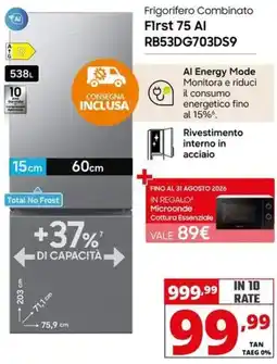 Comet SAMSUNG Frigorifero Combinato First 75 Al RB53DG703DS9 offerta