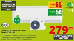 Comet Argo climatizzatore mono split greenstyle top offerta