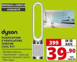 Comet Dyson purificatore e ventilatore purifier cool PC1 offerta