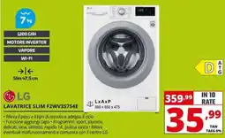 Comet LG LAVATRICE SLIM F2WV3S7S4E offerta
