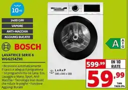 Comet BOSCH LAVATRICE SERIE 6 WGG254Z9II offerta