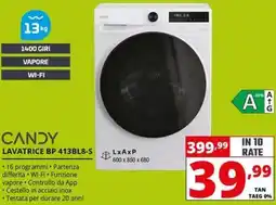 Comet CANDY LAVATRICE BP 413BL8-S offerta
