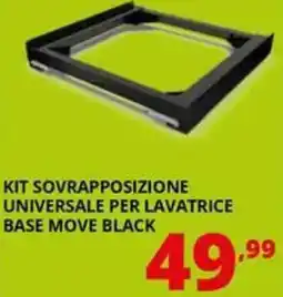 Comet Meliconi kit sovrapposizione universale per lavatrice base move black offerta