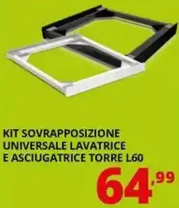 Comet Meliconi kit sovrapposizione universale lavatrice e asciugatrice torre L60 offerta