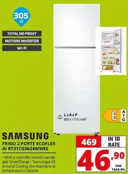 Comet SAMSUNG FRIGO 2 PORTE ECOFLEX AI RT31CG5624WWES offerta