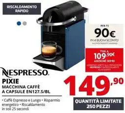 Comet NESPRESSO PIXIE MACCHINA CAFFÈ A CAPSULE EN127.S/BL offerta