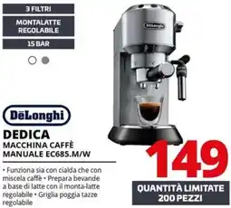 Comet Delonghi dedica macchina caffè manuale EC685.M/W offerta