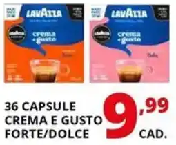 Comet Lavazza 36 capsule crema e gusto forte/dolce offerta