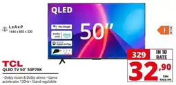 Comet TCL QLED TV 50" 50P79K offerta