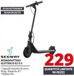 Comet Segway monopattino elettrico E2 E II offerta