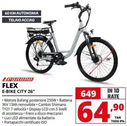Comet Tognano flex e-bike city 26" offerta