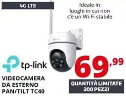 Comet Tp-link videocamera da esterno pan/tilt tc40 offerta
