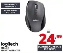 Comet Logitech mouse marathon M705 offerta