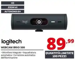 Comet Logitech webcam brio 500 offerta