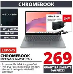 Comet Lenovo CHROMEBOOK IDEAPAD 3 14M8911 2DIX offerta