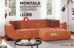 Conforama Conforama Montale divano con penisola mega in tessuto offerta