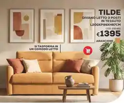 Conforama Conforama Tilde divano letto 3 posti in tessuto offerta