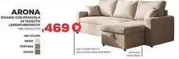 Conforama Conforama Arona divano con penisola in tessuto offerta