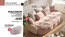 Conforama Conforama Macaron divano megasofá in tessuto offerta