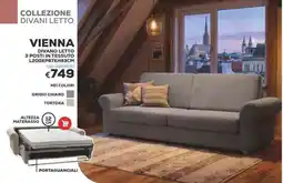 Conforama Conforama Vienna divano letto 3 posti in tessuto offerta