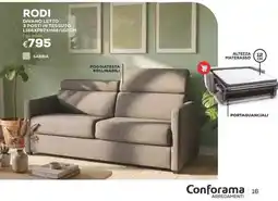 Conforama Conforama Rodi divano letto 3 posti in tessuto offerta