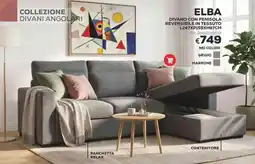 Conforama Conforama elba divano con penisola reversibile in tessuto offerta