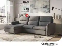Conforama Conforama oasi divano con penisola in tessuto offerta
