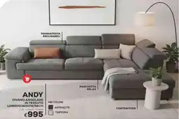 Conforama Conforama andy divano angolare in tessuto offerta
