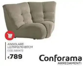 Conforama Piuma divano componibile in tessuto angolar