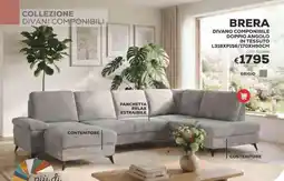 Conforama Conforama Brera divano componibile doppio angolo in tessuto offerta