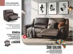 Conforama Conforama enea divano 3 posti con 2 relax elettrici in vera pelle offerta