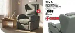 Conforama Conforama tina poltrona relax con meccanismo elettrico in tessuto offerta