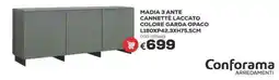 Conforama Conforama madia 3 ante cannette laccato colore garda opaco offerta