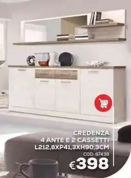 Conforama Conforama credenza 4 ante e 2 cassetti offerta