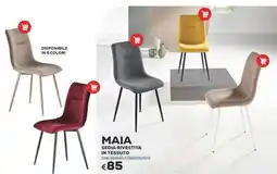 Conforama Conforama maia sedia rivestita in tessuto offerta