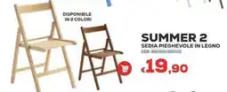 Conforama Conforama summer 2 sedia pieghevole in legno offerta