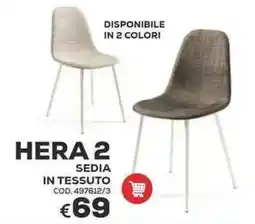 Conforama Conforama hera 2 sedia in tessuto offerta