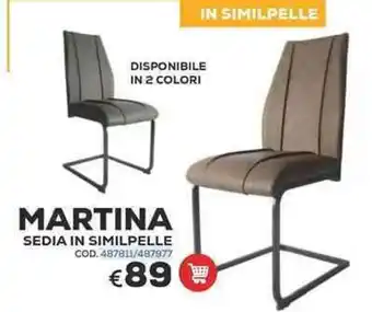 Conforama martina sedia in similpelle