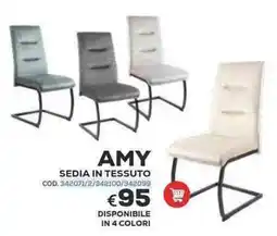 Conforama Conforama amy sedia in tessuto offerta